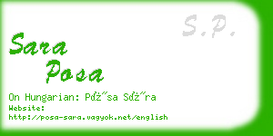 sara posa business card